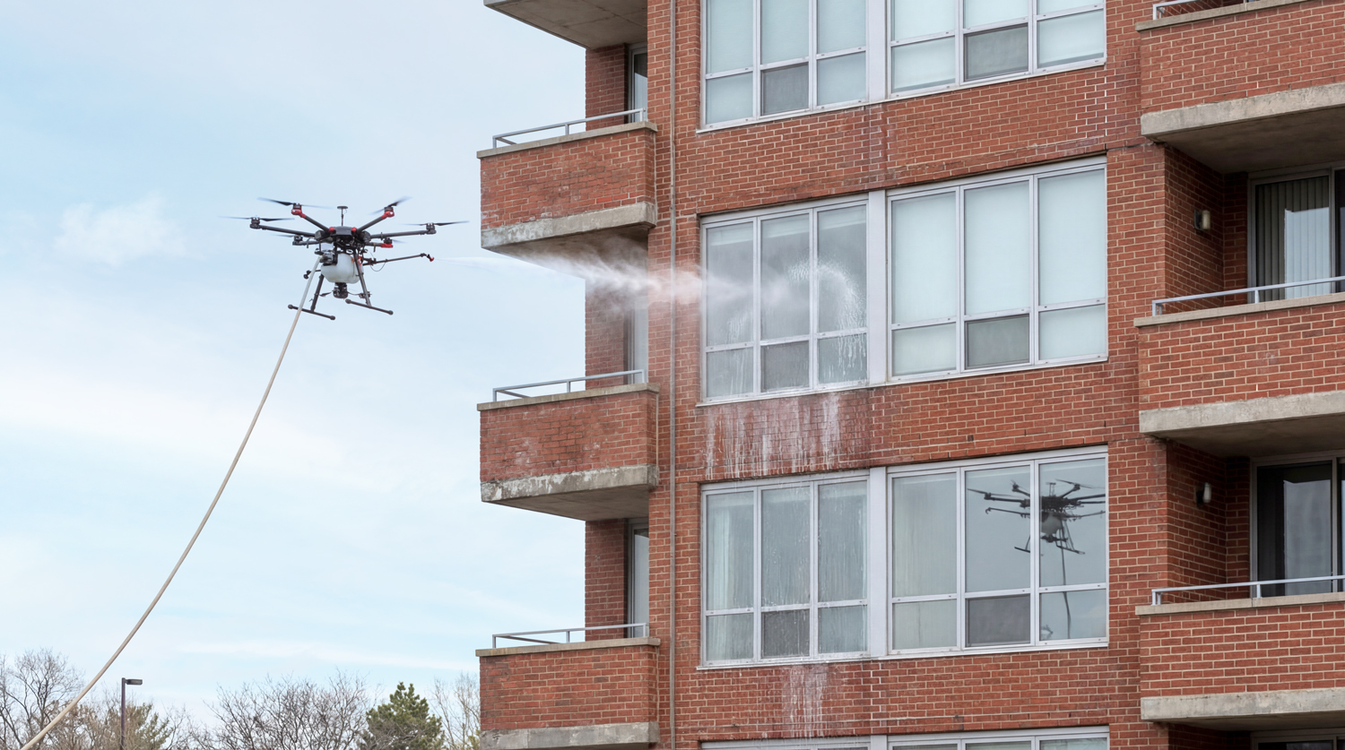 Image of Window Cleaning with Drone